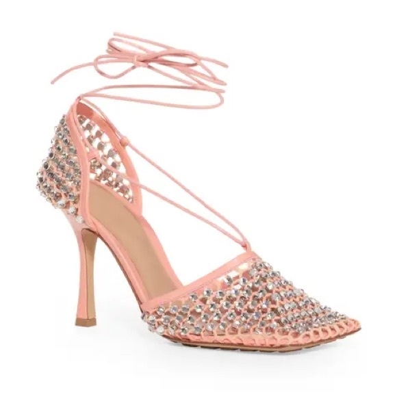 Bottega Veneta Crystal Embellished Stretch Sandal - Picture 1 of 7